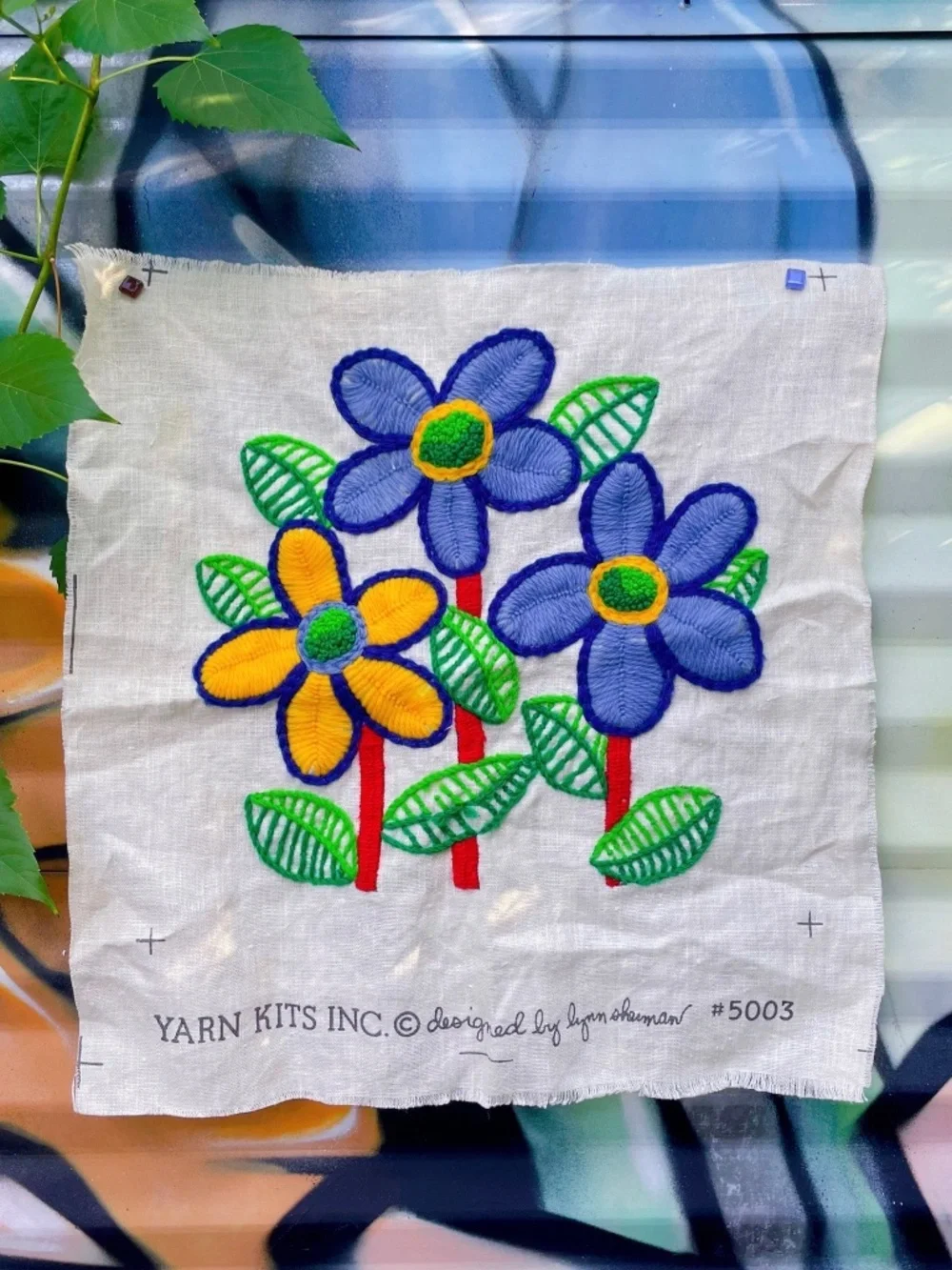 Vintage Flower Crewel